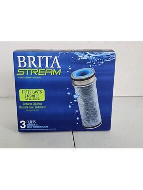 New Brita Stream Replacement Water Filters, 3 Count